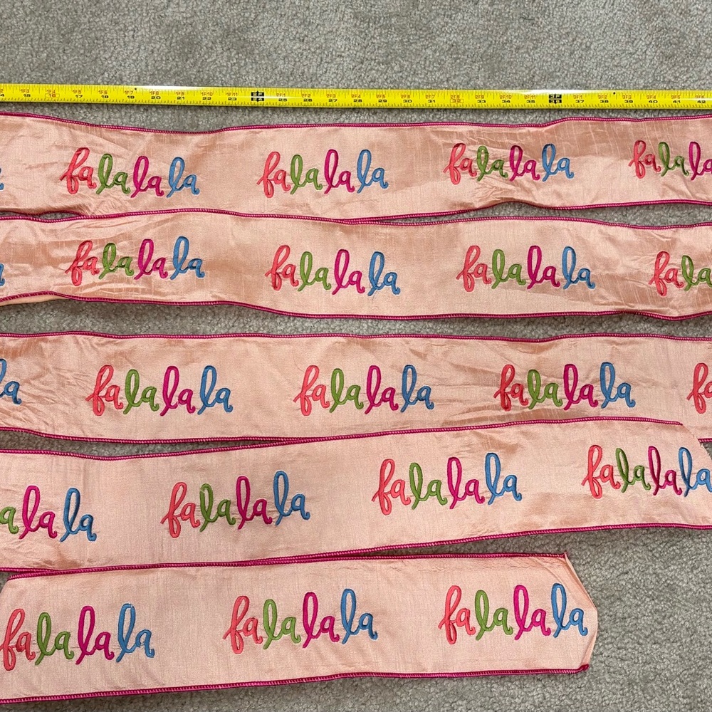 Colorful 'Fa La La' Ribbon